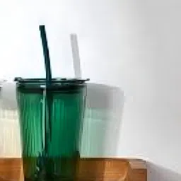 coozico Glass Sipper Tumbler with Lid Straw Fruit Juice Milk Glass mug Glass Mason Jar-picture-24