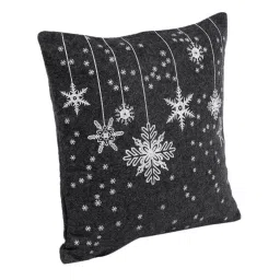 Grey Traditional Wool 16 x 16 Inches Cushion Cover by Ambbi Collections image 4