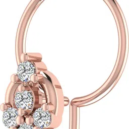avsar Jyoti 14kt Cubic Zirconia Rose Gold Nose Wire image 2