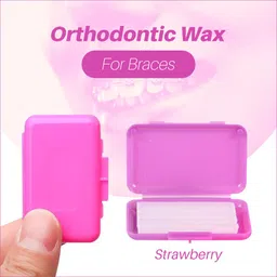 dentosmile Strawberry Flavored Orthodontic Wax For Braces Support Wax 5 Strips Per Box (2) Teeth Whitening Kit image 2