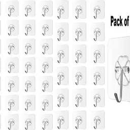 hi-hope Nail Free Wall Hook Seamless Flower Adhesive Non-Trace No Drilling Hook 50 image 1