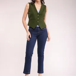 perfect productions Solid Women Waistcoat image 3