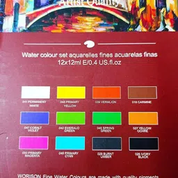 adoere Water Colour Paints (12 tubes of 12 ml each) for painting on paper, canvas image 3