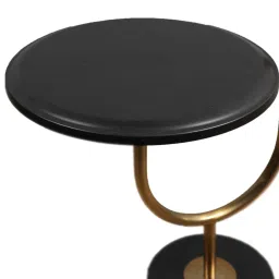 sapphire White Iron & Cloth Shade Floor Lamp With Brass & Black Base image 5