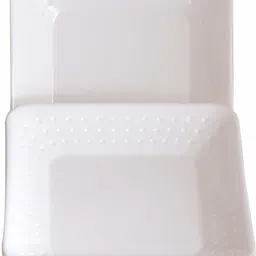 saura Gourmet Square Snacks Plate- Big- 12 Pieces Set (White) Half Plate image 1