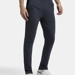 jockey AM75 Super Combed Cotton Rich Men Solid Grey Track Pants image 2
