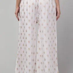 Women Relaxed White Viscose Rayon Trousers-image-53