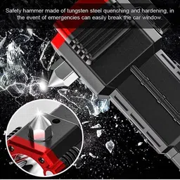 dealdona Portable LED Flashlight Long Distance Beam Range with Power Bank & Hammer Torch Torch image 2