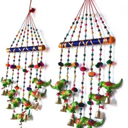 palpal ART GALLERY Home Decoration Items PARROT Wind Chimes V safe combo set of 2 Home Decoration for Hall balcaney Wall/Door/Window Hanging Bells Plastic Windchime image 3