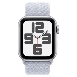 Apple Watch SE GPS+Cellular with Blue Cloud Sport Loop (40mm Retina LTPO OLED Display, Silver Aluminium Case) image 2