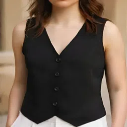 cadmon Solid Women Waistcoat-picture-20