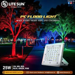 litesun Flood light 25W (PC) (White) Flood Light Outdoor Lamp image 5