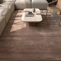 Grey Abstract Viscose 5 ft X 8 ft Hand Tufted Rectangle Carpet-image-91