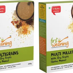 Multi Millets and Multigrain Combo pack, enriched with dry fruits porridge mix, 200g each Cereal-image-35