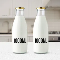 b7 creations Glass Milk Container - 1000 ml-picture-15