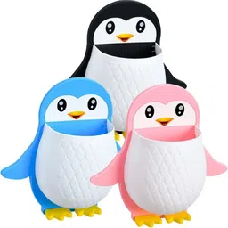 webdealz Plastic Penguin Design Wall Mounted Storage Organizer for Bathroom/Kitchen Etc x3.372 Storage Basket-picture-39