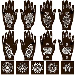 bittu creation MENDI_F016 MENDI_F016 Hand Mehndi Stencil Stencil image 3