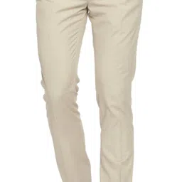 elanhood Men Regular Fit Grey Cotton Blend Trousers-picture-26