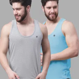 friskers Men Pack of 2 Scoop-Neck Sleeveless Vests image 1