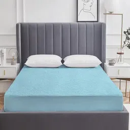 avi 200 GSM Waterproof Breathable Fitted Double Mattress Protector image 1