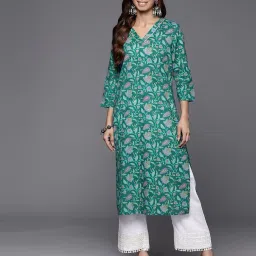 varanga Women Floral Print Straight Kurta image 1