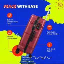 Skybags Paratrip Textured Hard -Sided Large Trolley Suitcase image 4