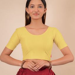 Bindigasm's Advi Self Design Texture Cotton Stretchable Blouse-picture-25