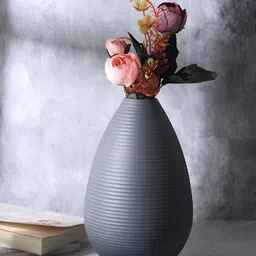 Decor de Maison Black Metal Textured Large Flower vase-image-77