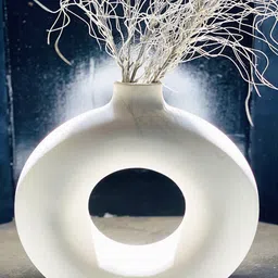 Folkstorys White Solid Ceramic Vase-picture-27