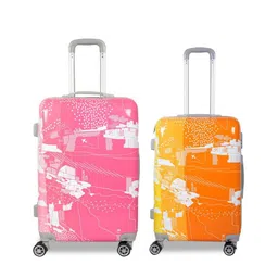 Polo Class Unisex Set Of 2 Printed Hard Sided Trolley Suitcase-picture-25