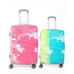 Polo Class Unisex Set Of 2 Printed Hard Sided Trolley Suitcase-picture-26