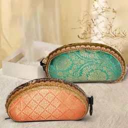 ARTFLYCK Set Of 2 Sequinned Brocade Silk Sunglasses Cases-picture-40