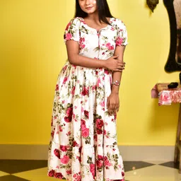 aanaya s fashion Women Tiered Multicolor Midi/Calf Length Dress-picture-29