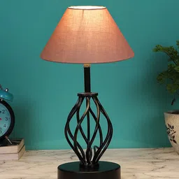 Devansh Black & Grey Cotton Table Lamps with Iron image 3