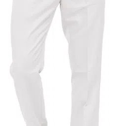 lahsuak Men Regular Fit White Polycotton Trousers-picture-21