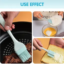 serplex Blue Silicone Spatula Set 3 Pcs Non-Stick Spatula image 5