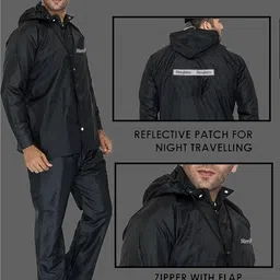 suratilala Solid Men Rain Suit image 3
