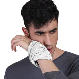 FREECULTR Pack of 3 White Solid Bamboo Bandana image 2