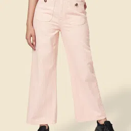 People Women Cotton Flared High-Rise Jeans-picture-20