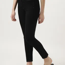 Marks & Spencer Women Slim Fit High-Rise Cropped Stretcahble Jeans-picture-26
