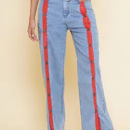 BAESD Women Clean Look Light Shade Straight Fit High-Rise Non Stretchable Denim Jeans-image-19