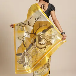 KALINI Yellow Printed Saree image 2
