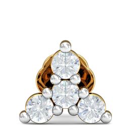 KUBERBOX 18KT Gold Diamond-Studded Nose Pin-0.47gm-image-17