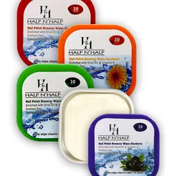 Half N Half Set of 4 Nail Polish Remover Wipes - 30 Wipes each image 3