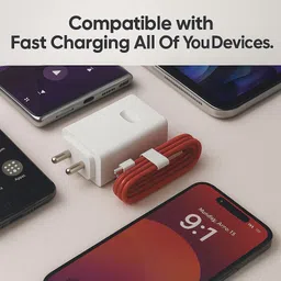 RVAT 100 W SuperVOOC 9 A Wall Charger for Mobile with Detachable Cable image 4