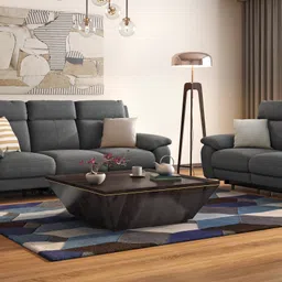 urban ladder Emila Fabric Three Seater Motorized Recliner in Grey image 1