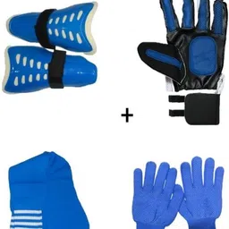 kvv Football Gloves Set with Inner Gloves, Shin Guards & Socks Goalkeeping Gloves image 2