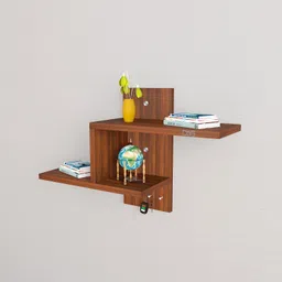 das DONAL Wall Mount Shelves Book Shelf Engineered Wood Open Book Shelf image 3
