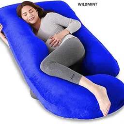 amcaton ultra soft j shaped pillow Polyester Fibre, Microfibre Solid Pregnancy Pillow Pack of 1-picture-16