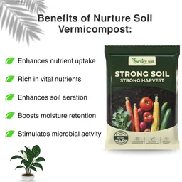 nurture soil Vermicompost 1 kg | 100% Organic Soil Enricher | compost for plants home garden Fertilizer image 2